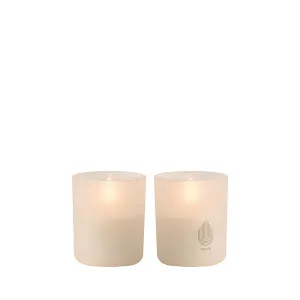 Glass Candle, Vanilla, 2-pack, 6x7 cm